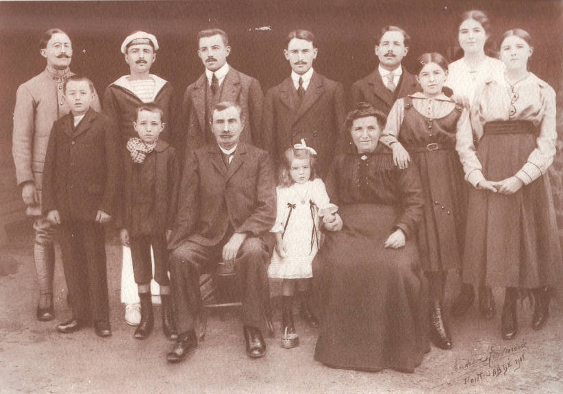 The Le Minor family in 1918